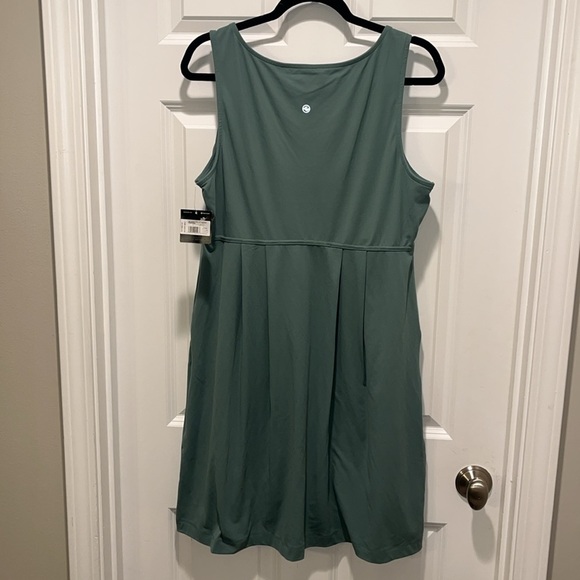 NWT Eddie Bauer Aster 7 Days crossover dark  seafoam green Dress Large L pockets - Picture 7 of 12